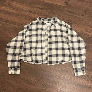 American Eagle Cropped Flannel